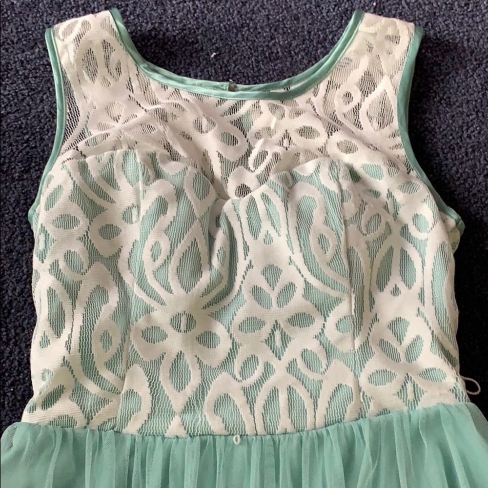 Mint and White Lace Dress